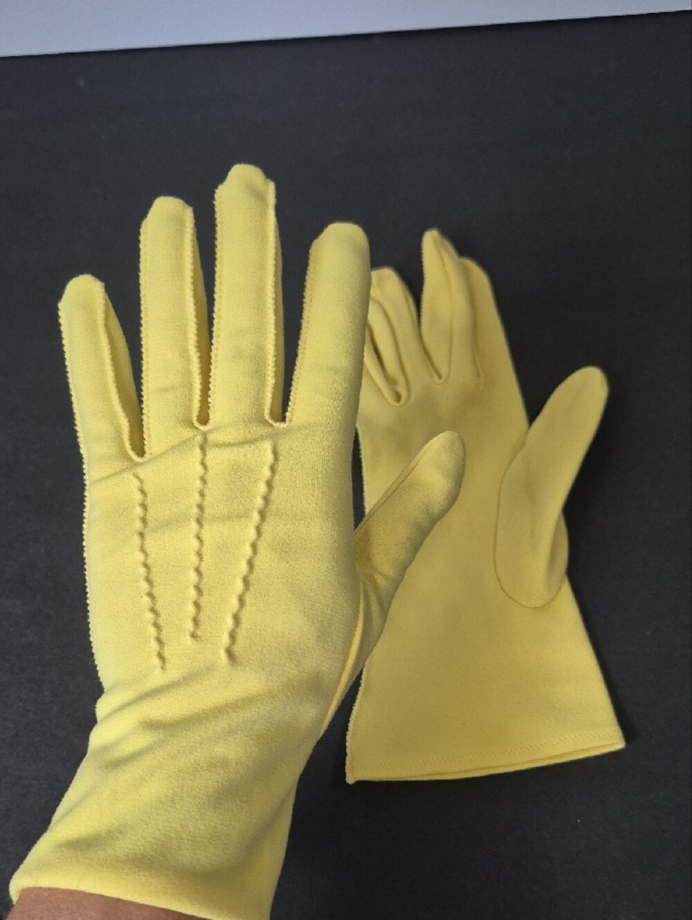 Vintage Yellow Fashion Dress Gloves